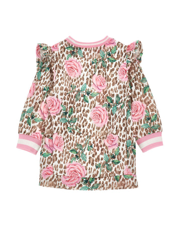 Monnalisa Girls Pink Leopard Dress