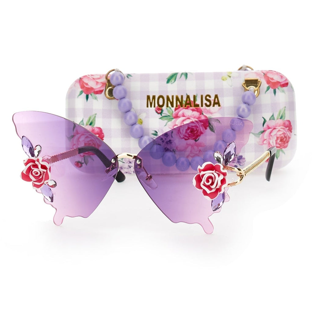 Monnalisa Girls Lilac Butterfly Sunglasses