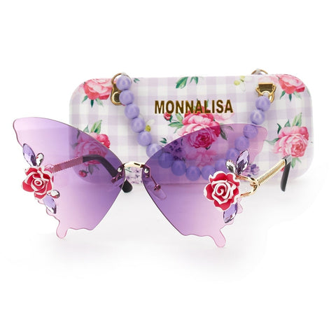 Monnalisa Girls Lilac Butterfly Sunglasses