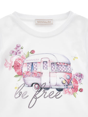 Monnalisa Girls White T-Shirt