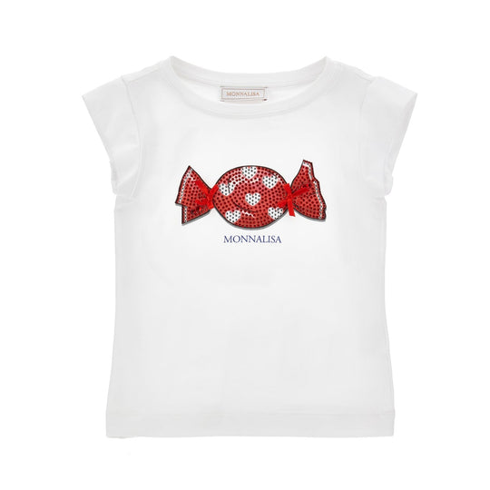 Girls White Sweet T-Shirt