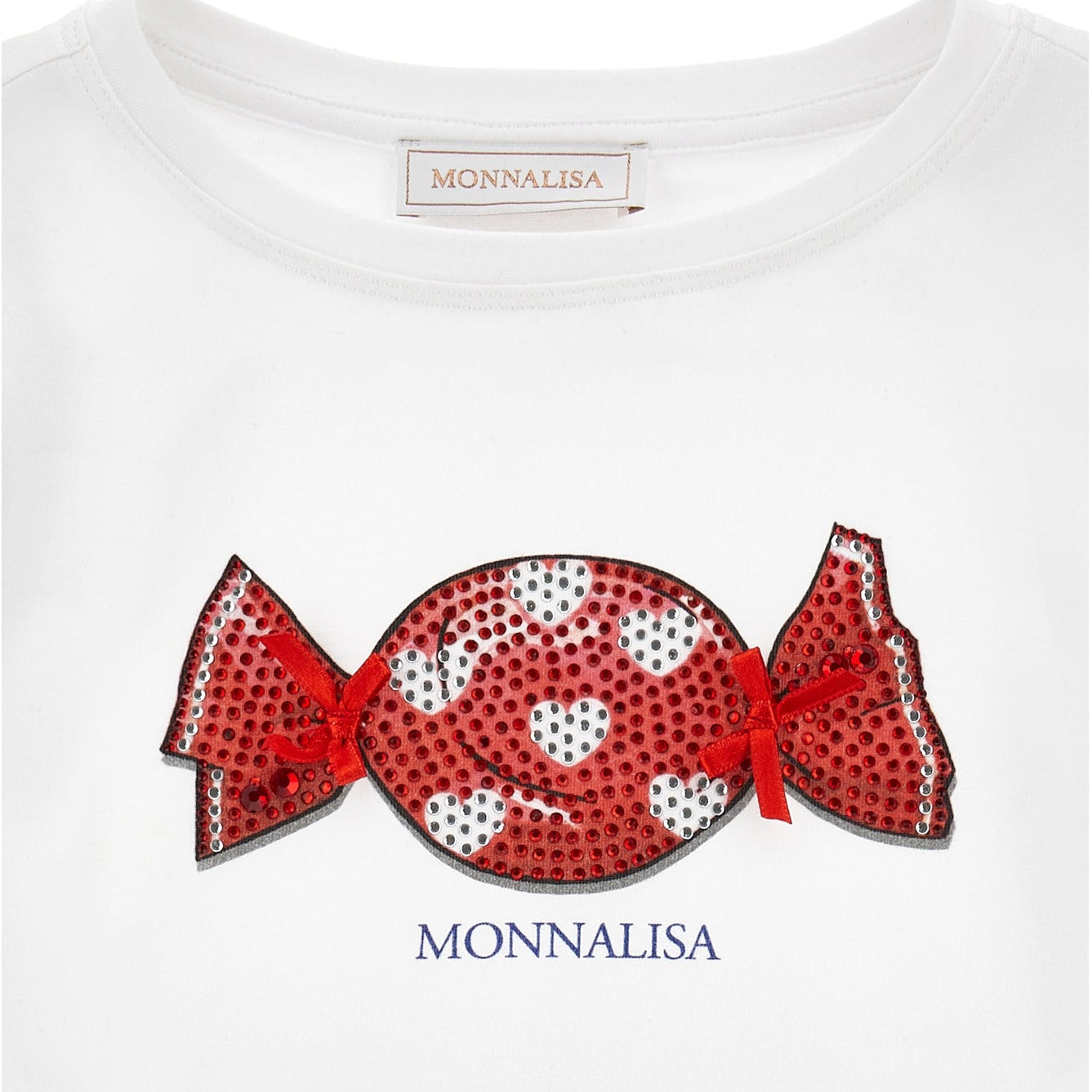 Monnalisa Girls White Sweet T-Shirt