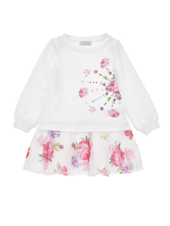 Girls White Flower Dress