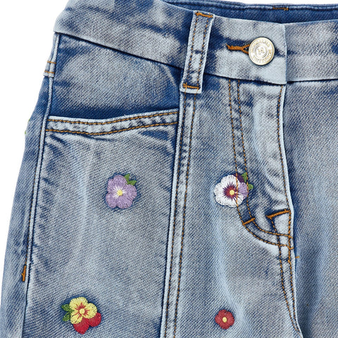 Monnalisa Girls Cream And Multicoloured Jeans