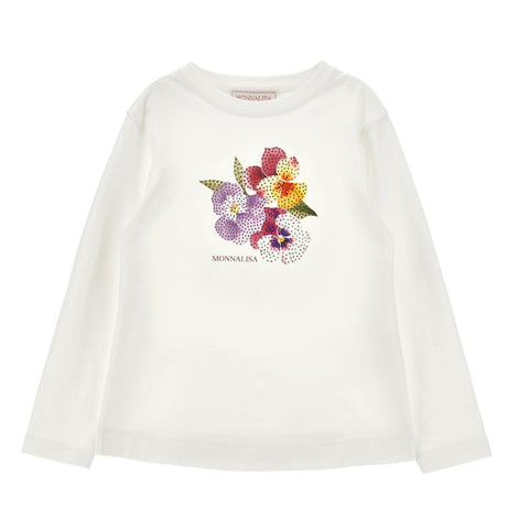 Monnalisa Girls Cream T-Shirt