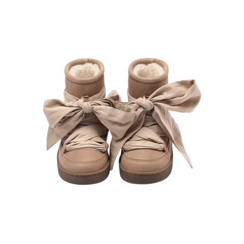 Donsje Girls Hazelnut Leather Ganza Boots