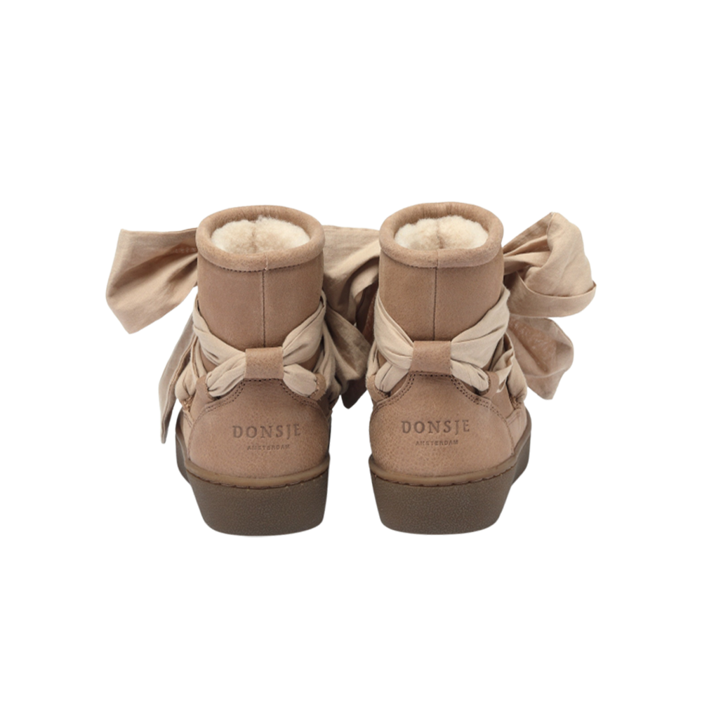 Donsje Girls Hazelnut Leather Ganza Boots