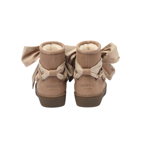 Donsje Girls Hazelnut Leather Ganza Boots