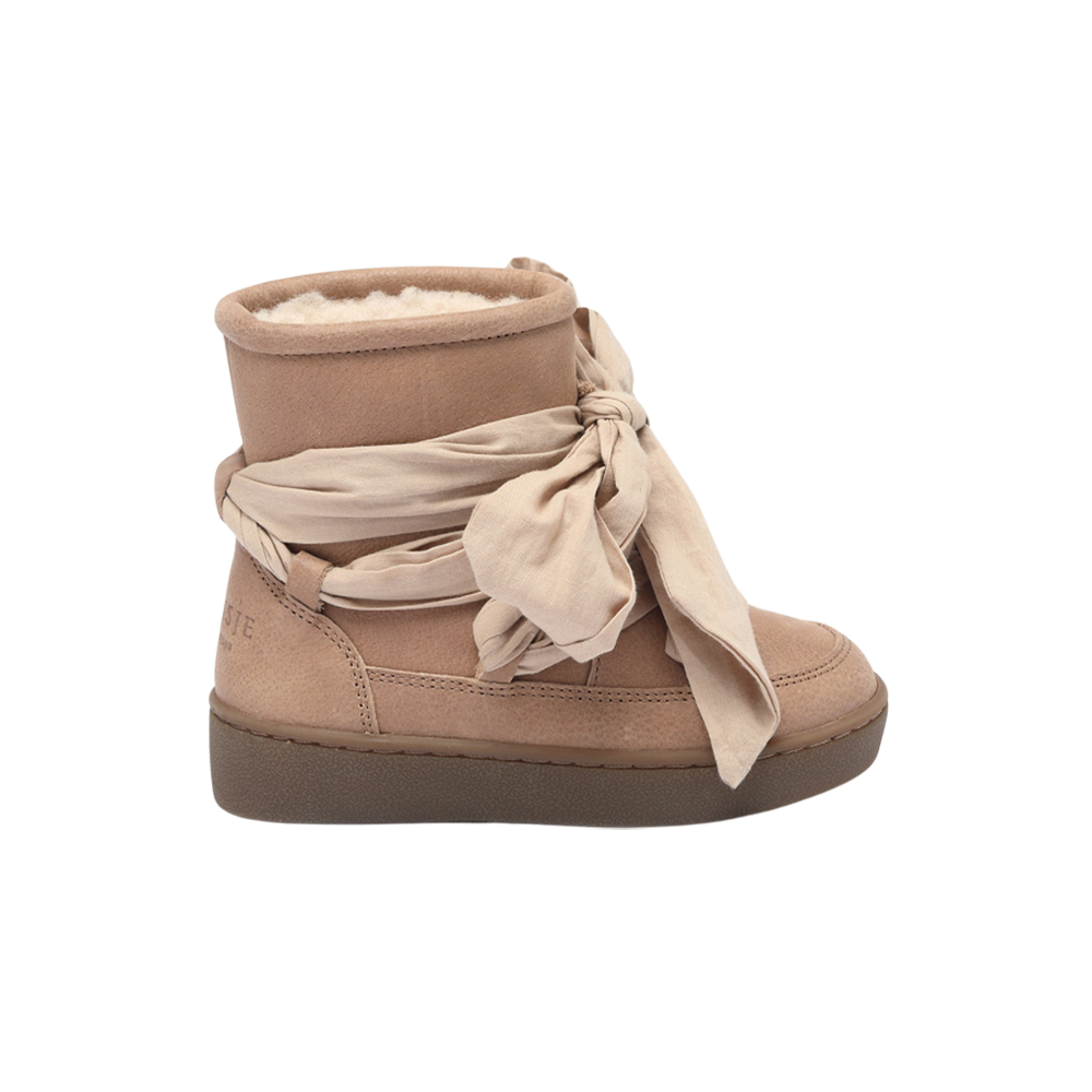 Donsje Girls Hazelnut Leather Ganza Boots