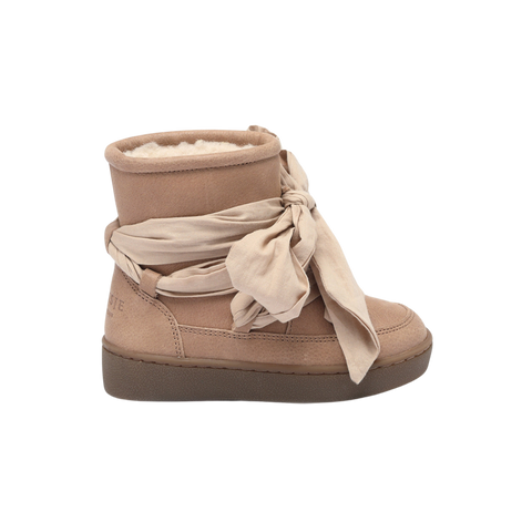 Donsje Girls Hazelnut Leather Ganza Boots