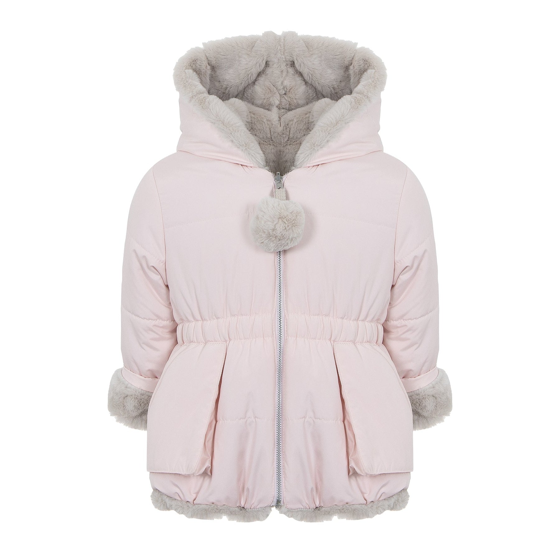 Lapin House Girls Pink Reversible Coat