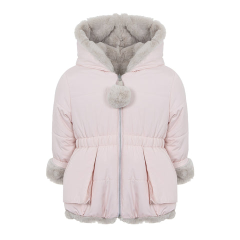 Lapin House Girls Pink Reversible Coat