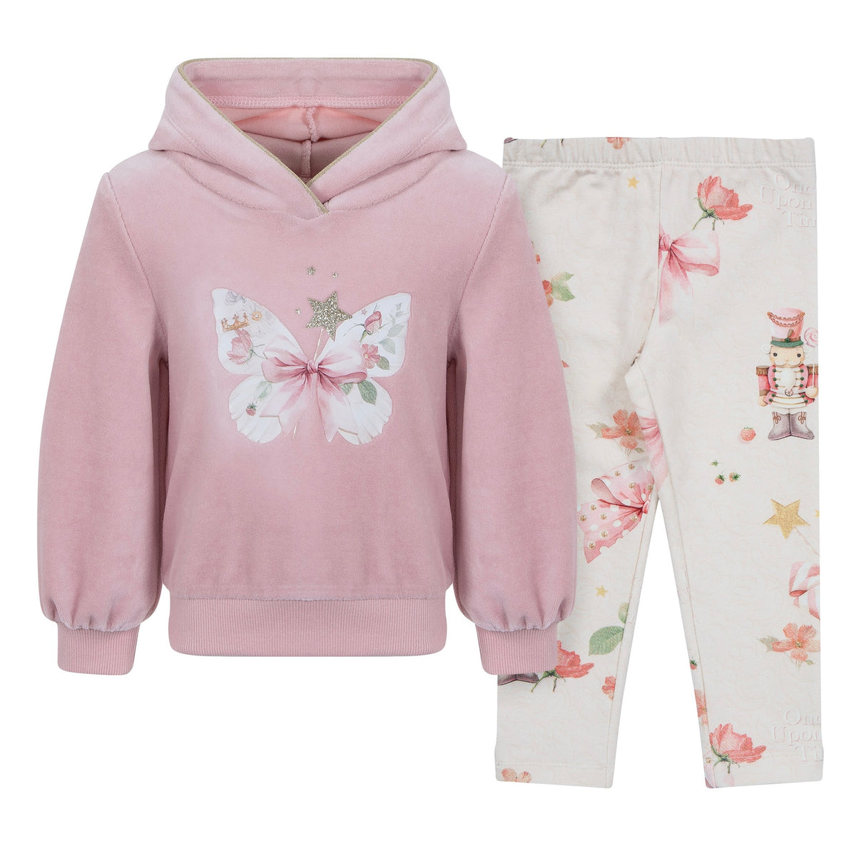 Lapin House Girls Pink Butterfly Legging Set