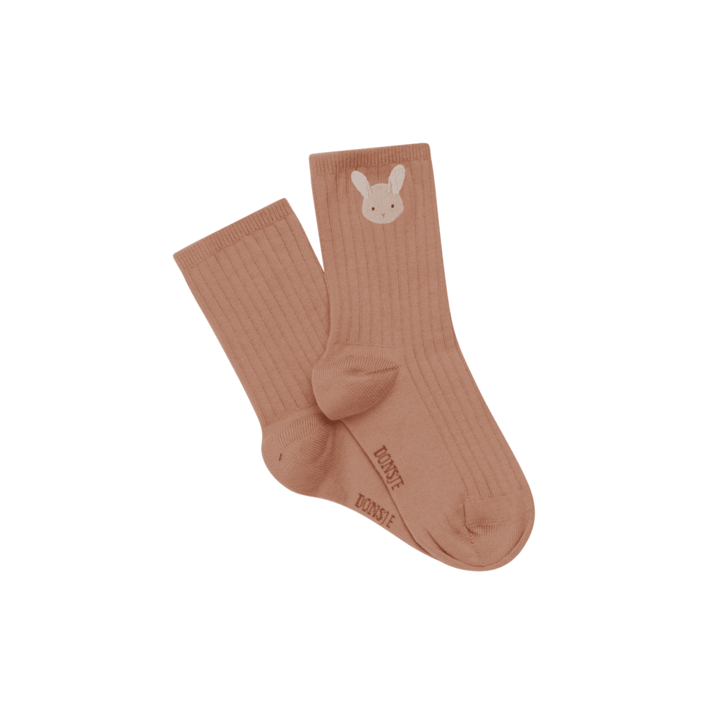 Donsje Girls Rose Dawn Bell Fluffy Bunny Socks