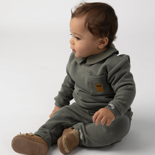 Boys Khaki Gingerbread Set