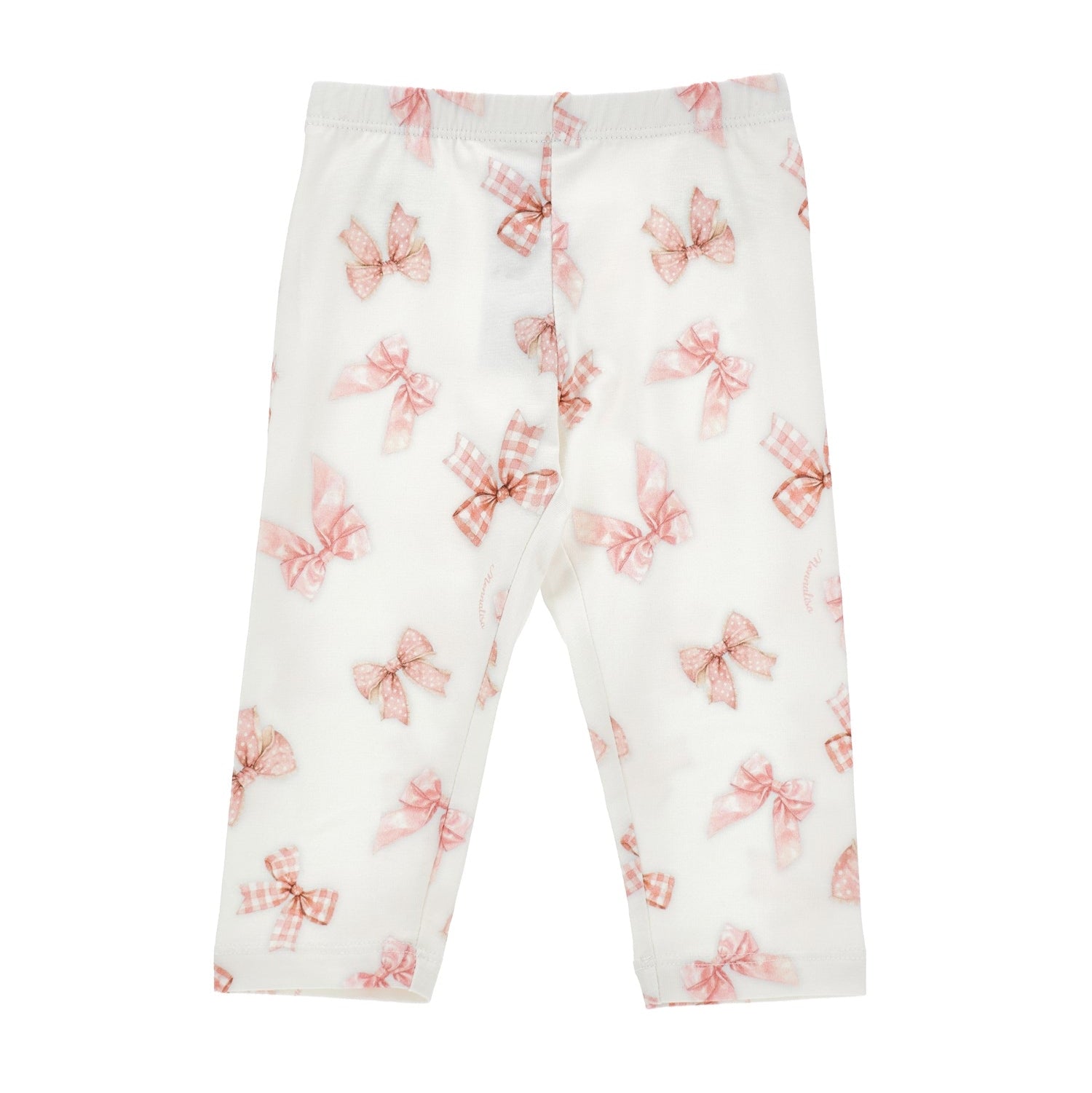 Monnalisa Girls Cream Bow Leggings