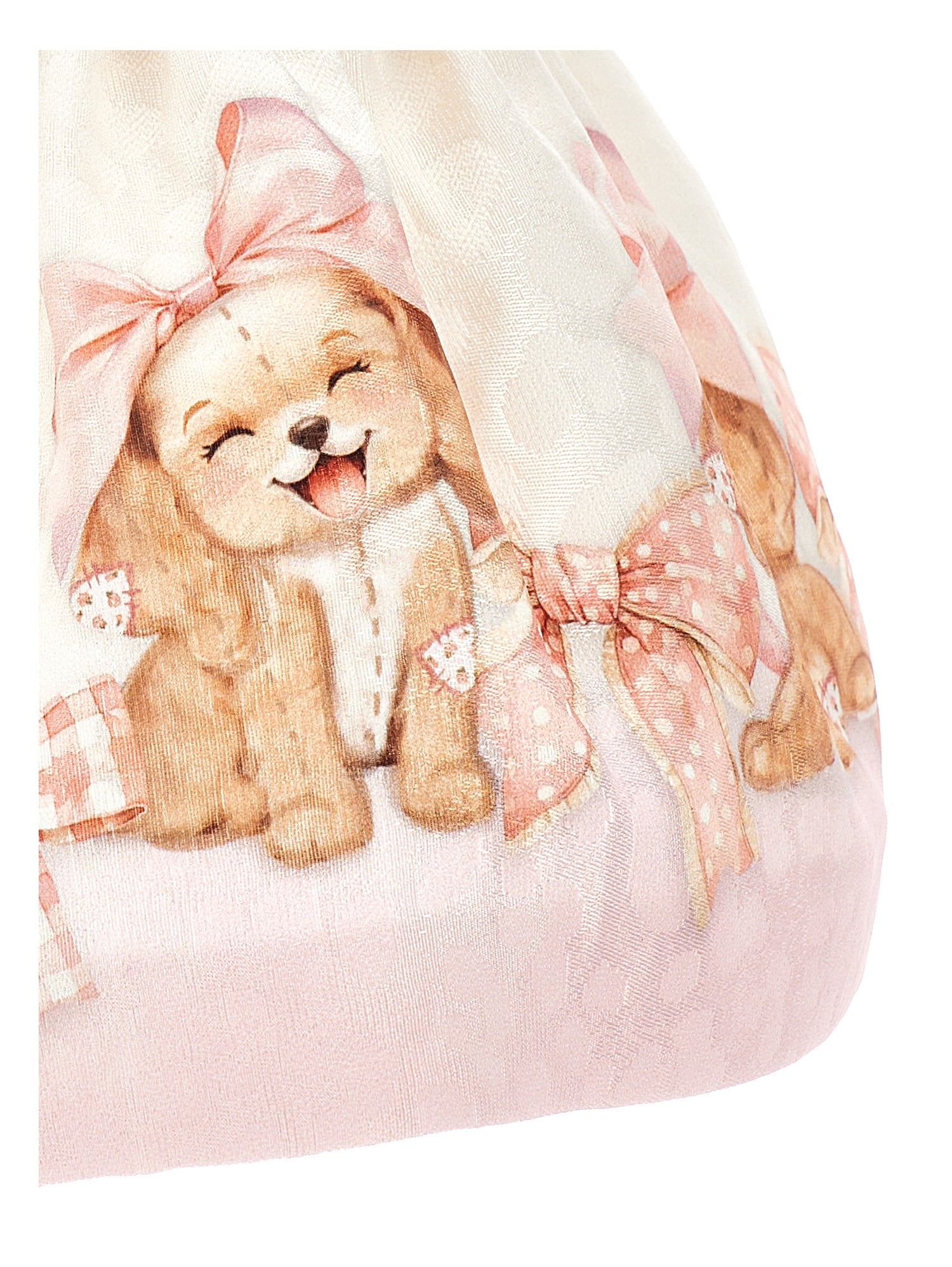 Monnalisa Girls Cream Puppy Bow Skirt