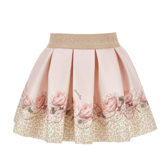 Girls Pink Leopard Skirt