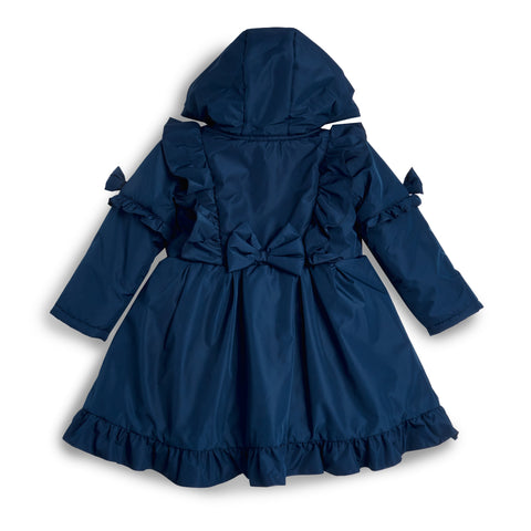 Caramelo Kids Girls Navy Frill Coat