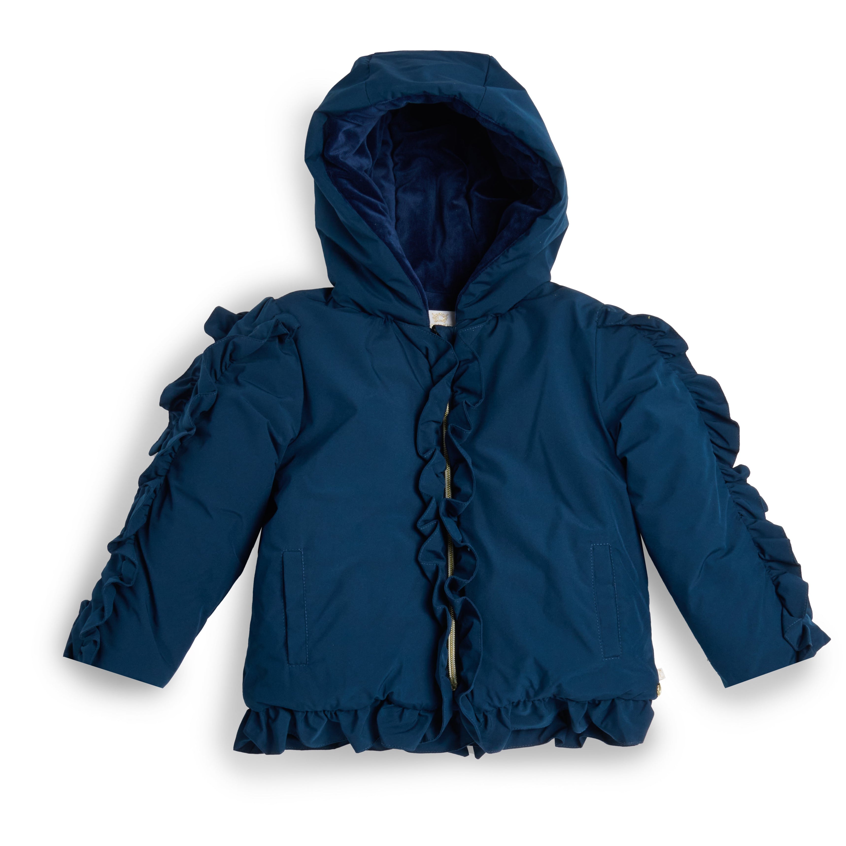 Caramelo Kids Girls Navy Frill Jacket