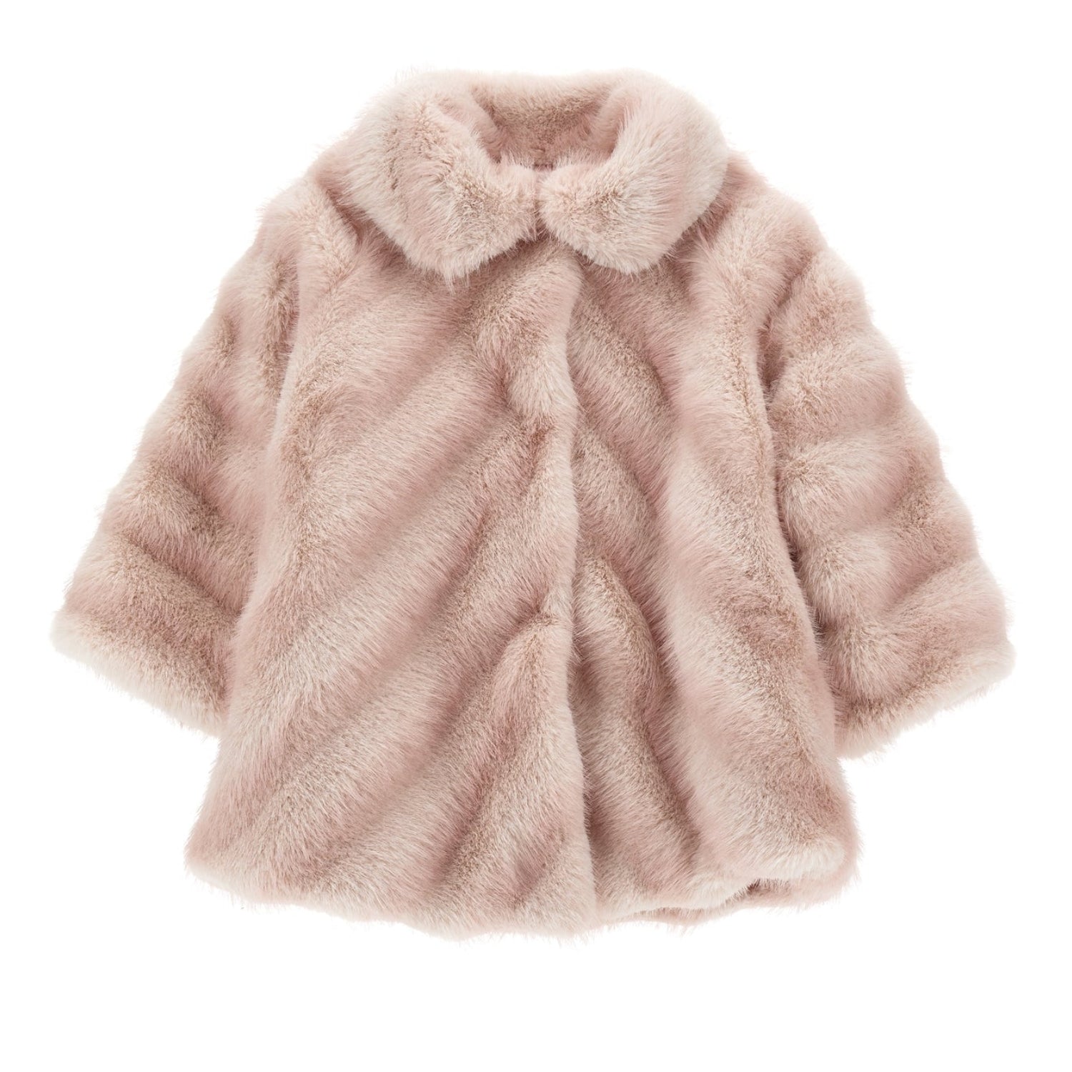 Monnalisa Girls Dusty Pink Synthetic Fur