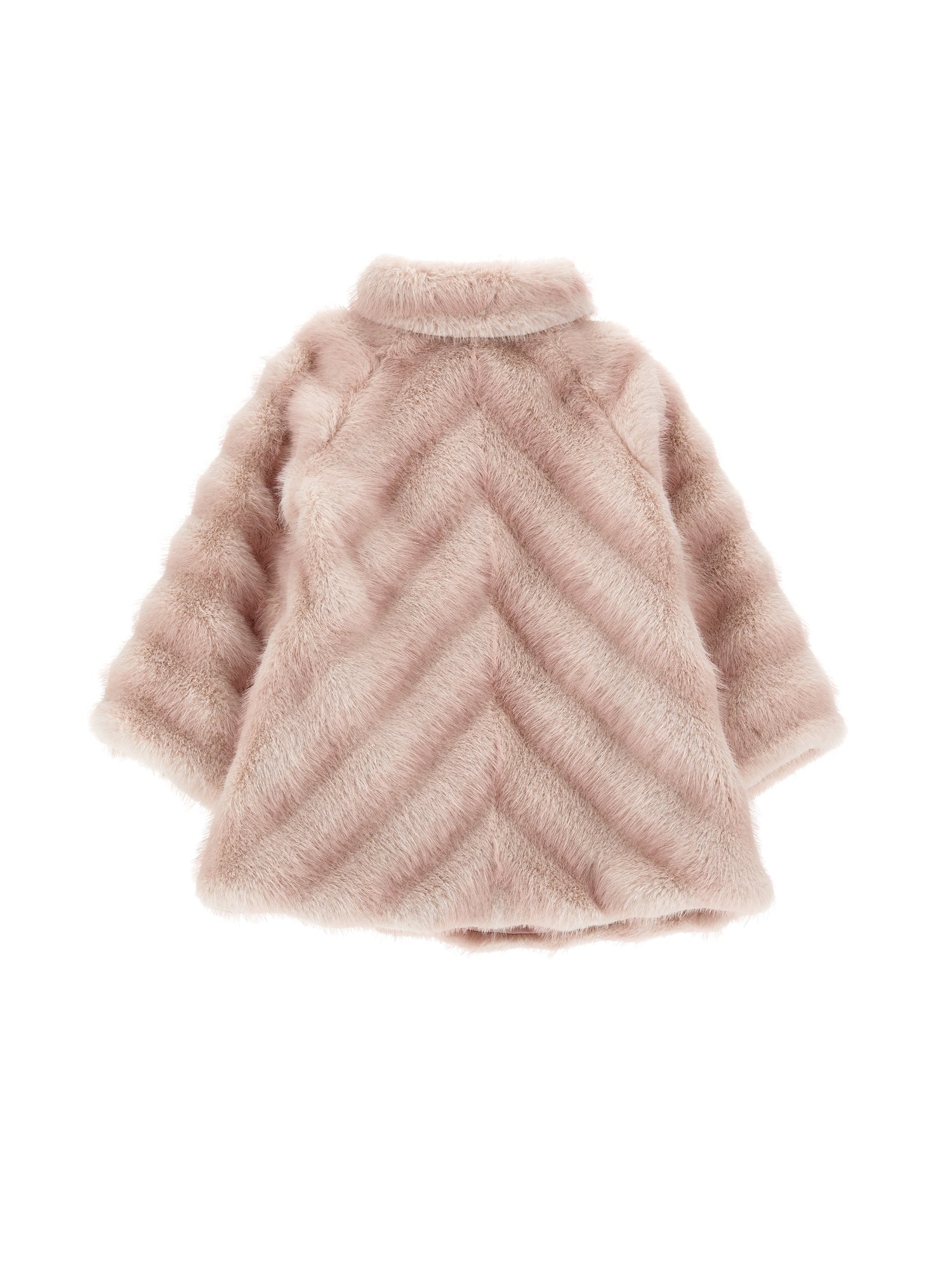 Monnalisa Girls Dusty Pink Synthetic Fur