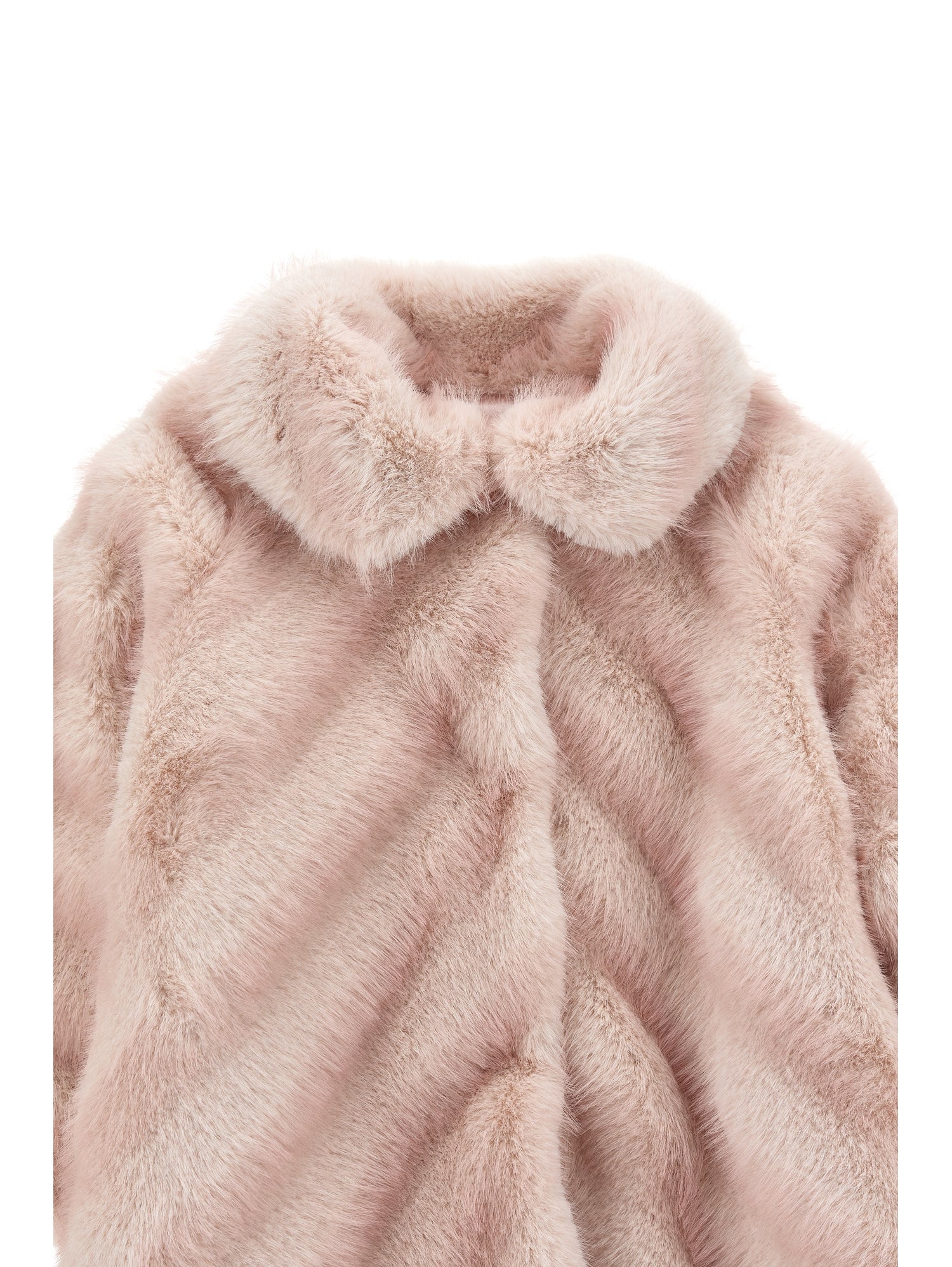 Monnalisa Girls Dusty Pink Synthetic Fur