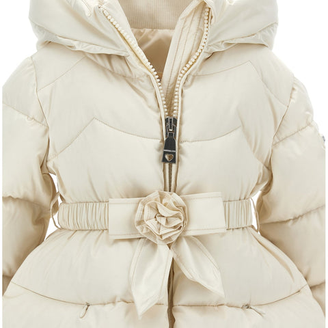 Monnalisa Girls Cream Hooded Coat