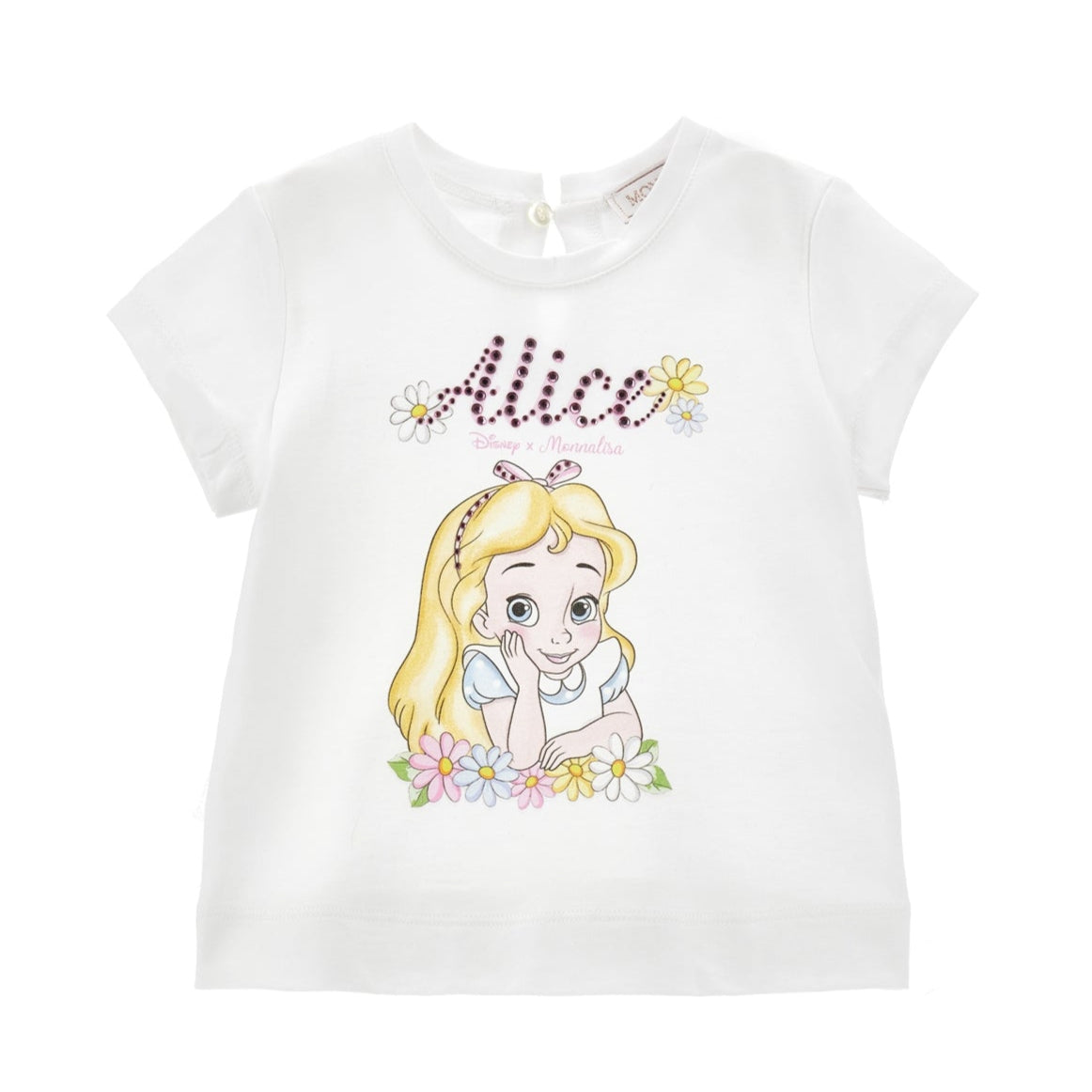 Monnalisa Baby Girls White Alice T-Shirt