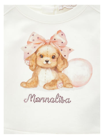 Monnalisa Girls Cream Tulle Sweater