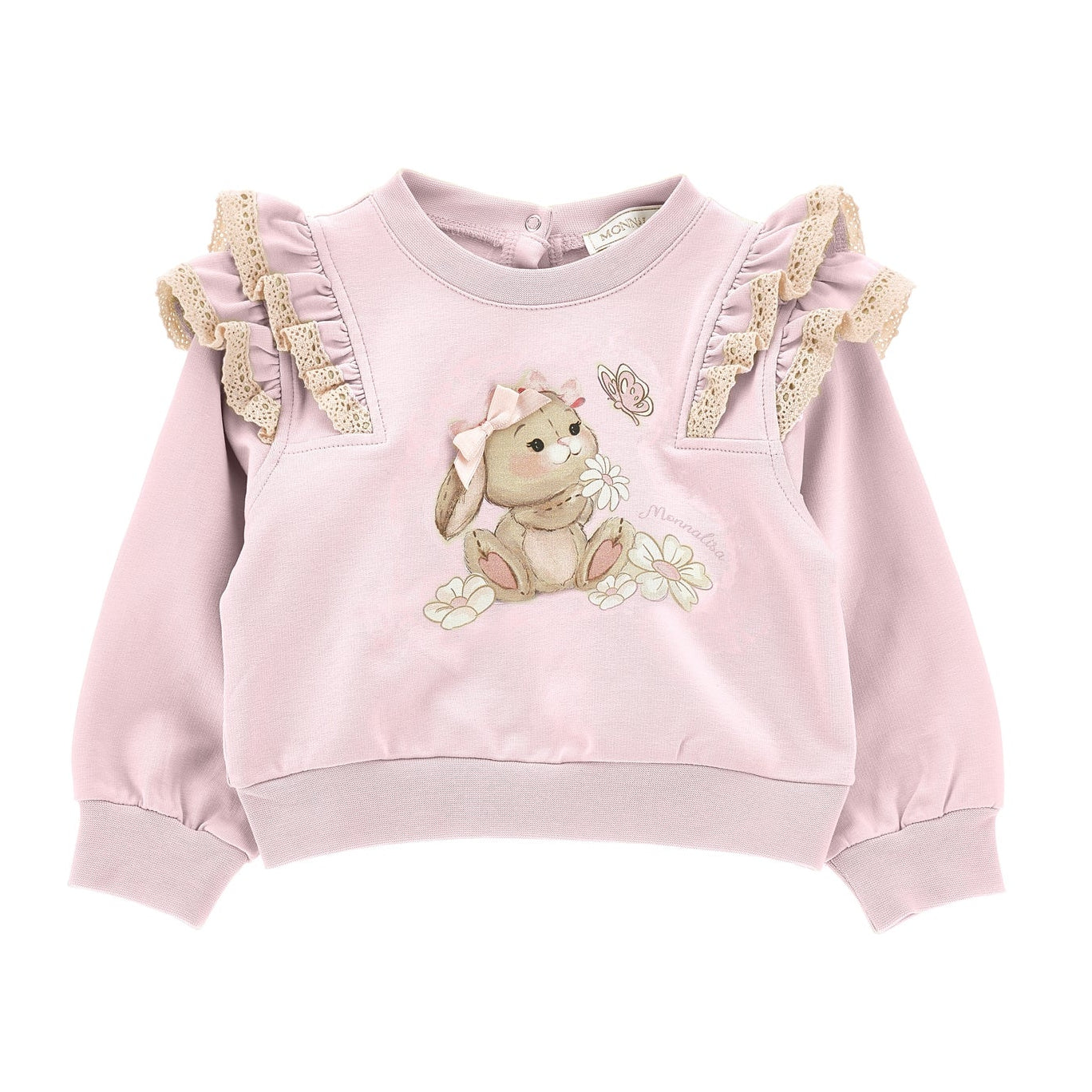 Monnalisa Girls Pink Fairytale Sweater
