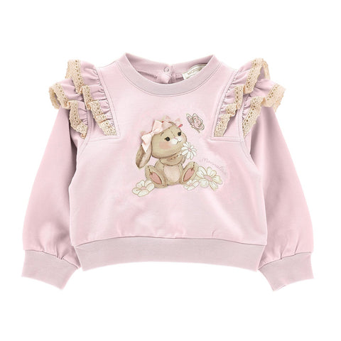 Monnalisa Girls Pink Fairytale Sweater
