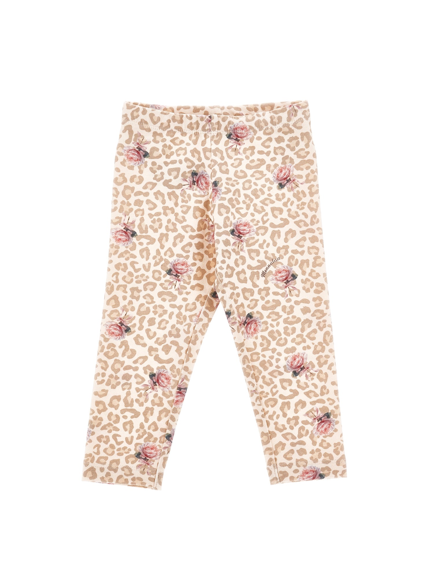 Monnalisa Girls Cream Leopard Print Legging Set