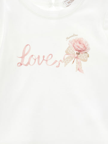 Monnalisa Girls Cream T-Shirt