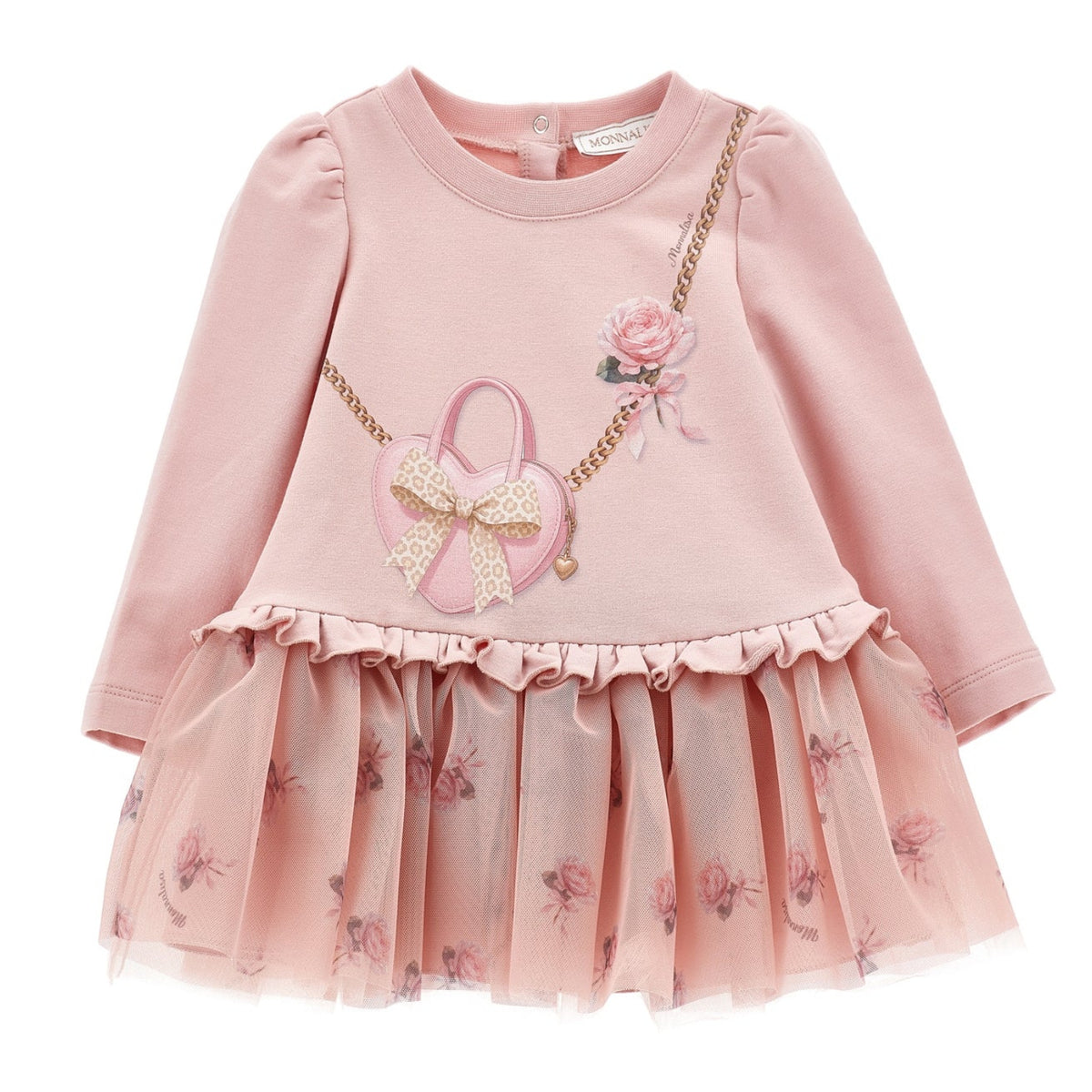 Monnalisa Girls Light Pink Dress