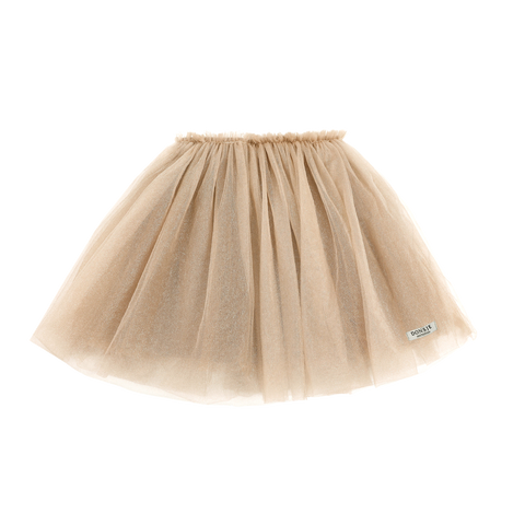 Donsje Girls Cream Metallic Pien Skirt