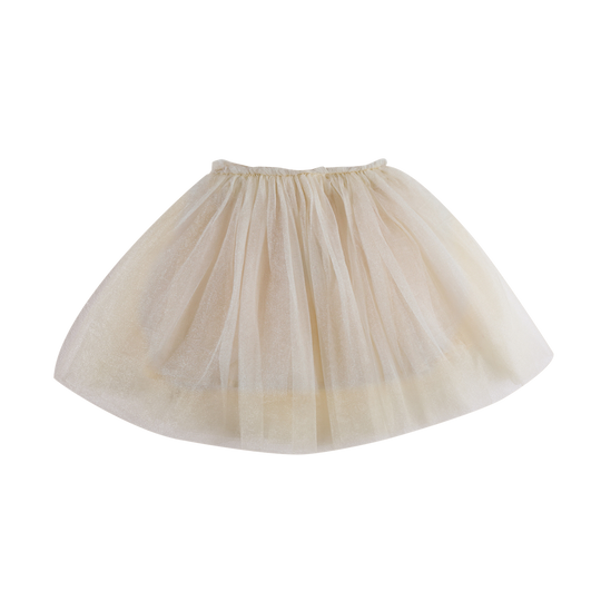 Girls Cream Tulle Skirt