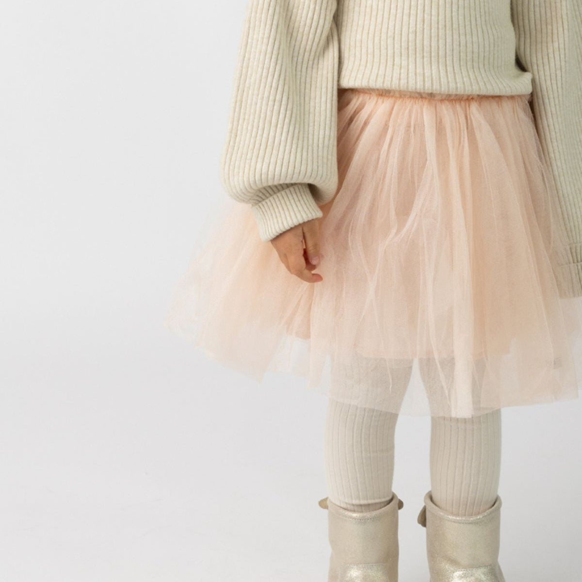 Donsje Girls Soft Powder Metallic Pien Skirt