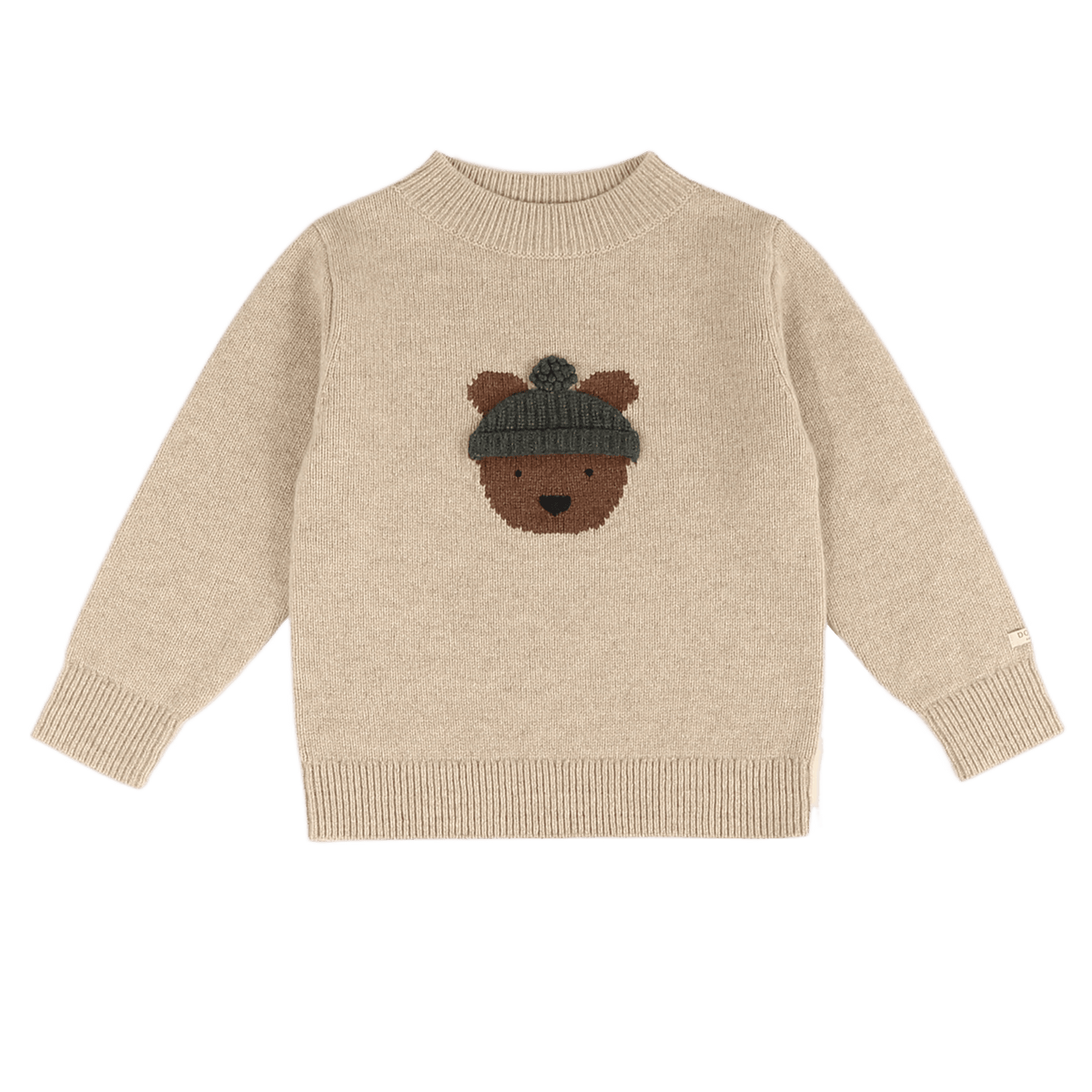 Donsje Boys Biscotti Melange Denn Bear Merino Wool Sweater