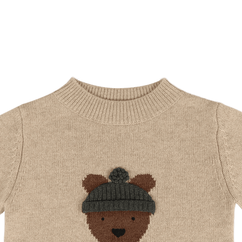 Donsje Boys Biscotti Melange Denn Bear Merino Wool Set
