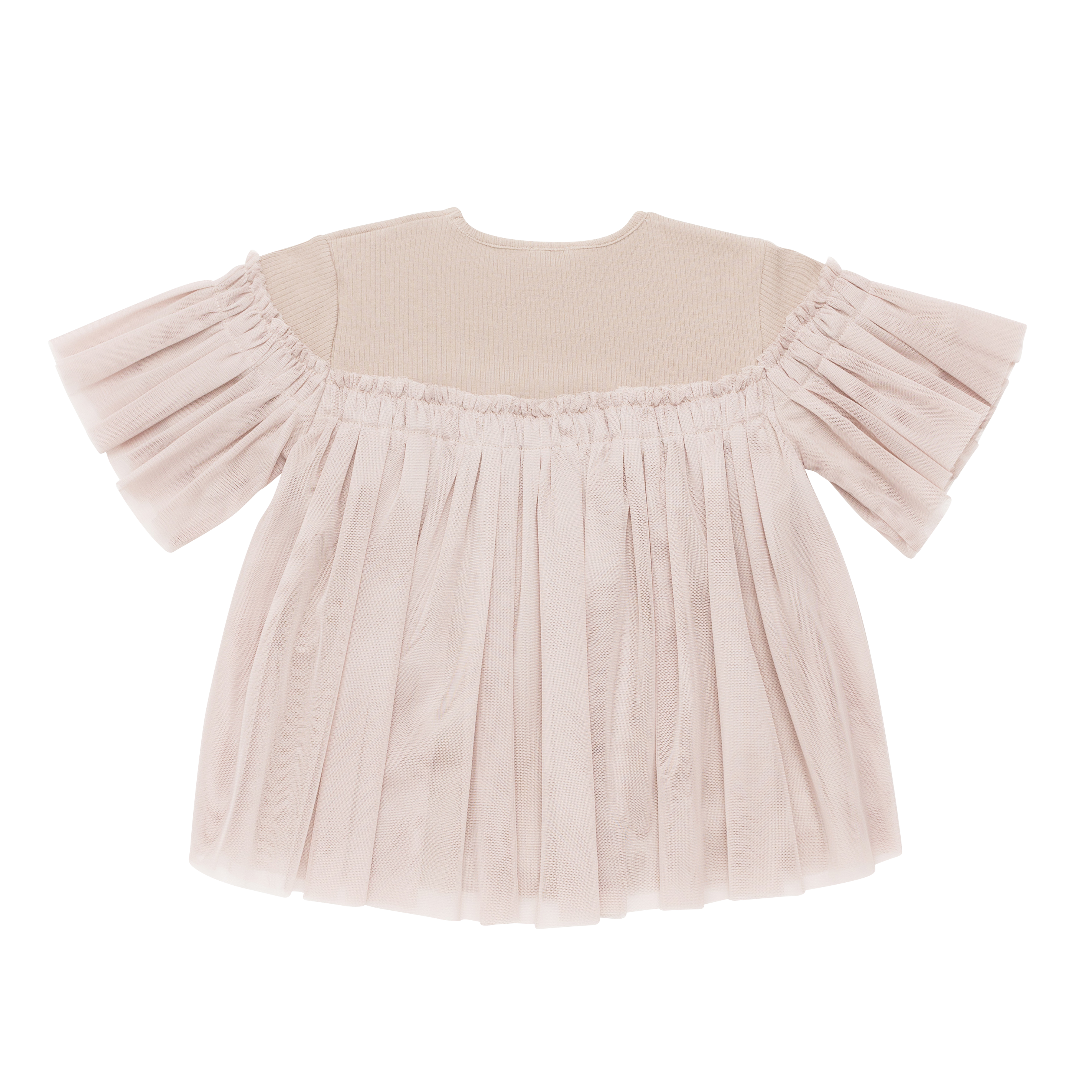 Donsje Girls Brown Tulle Top