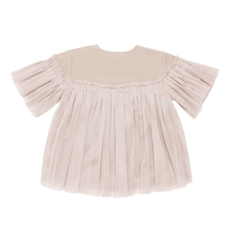 Donsje Girls Brown Tulle Top