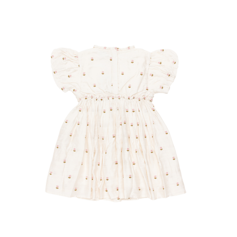 Donsje Girls Cream Rose Dress