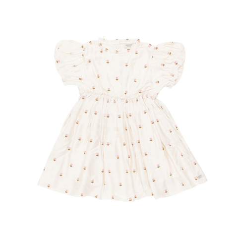 Donsje Girls Cream Rose Dress