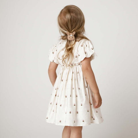 Donsje Girls Cream Rose Dress