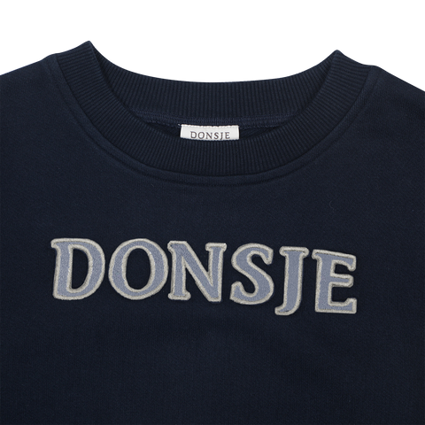 Donsje Boys Navy Logo Sweater