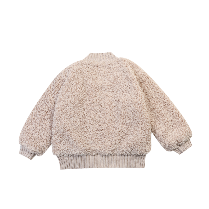 Donsje Unisex Taupe Teddy Olaan Cardigan