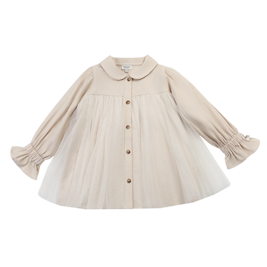 Girls Taupe Venne Blouse