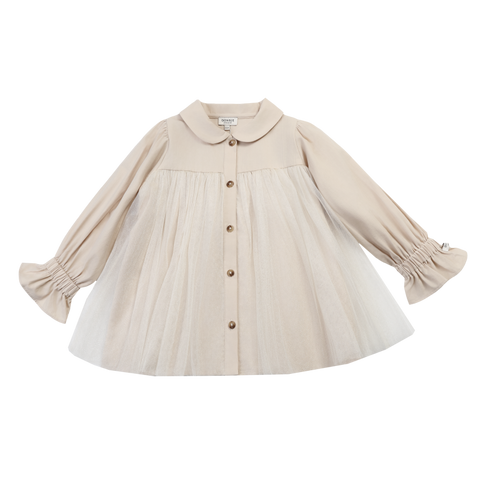 Donsje Girls Taupe Venne Blouse