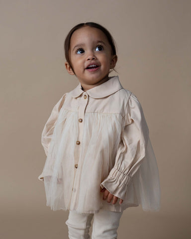Donsje Girls Taupe Venne Blouse